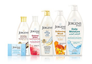 Jergens® moisturizing collection including Natural Glow, Original Scent Lotion, and Cloud Creme